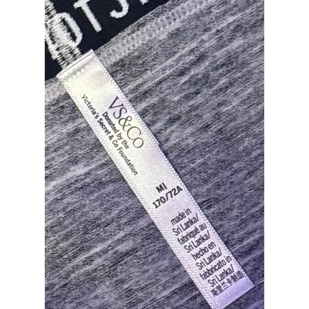 NEW‎ Victoria's Secret Gray Logo Waist Bikini Panties 5 Pack, Size M